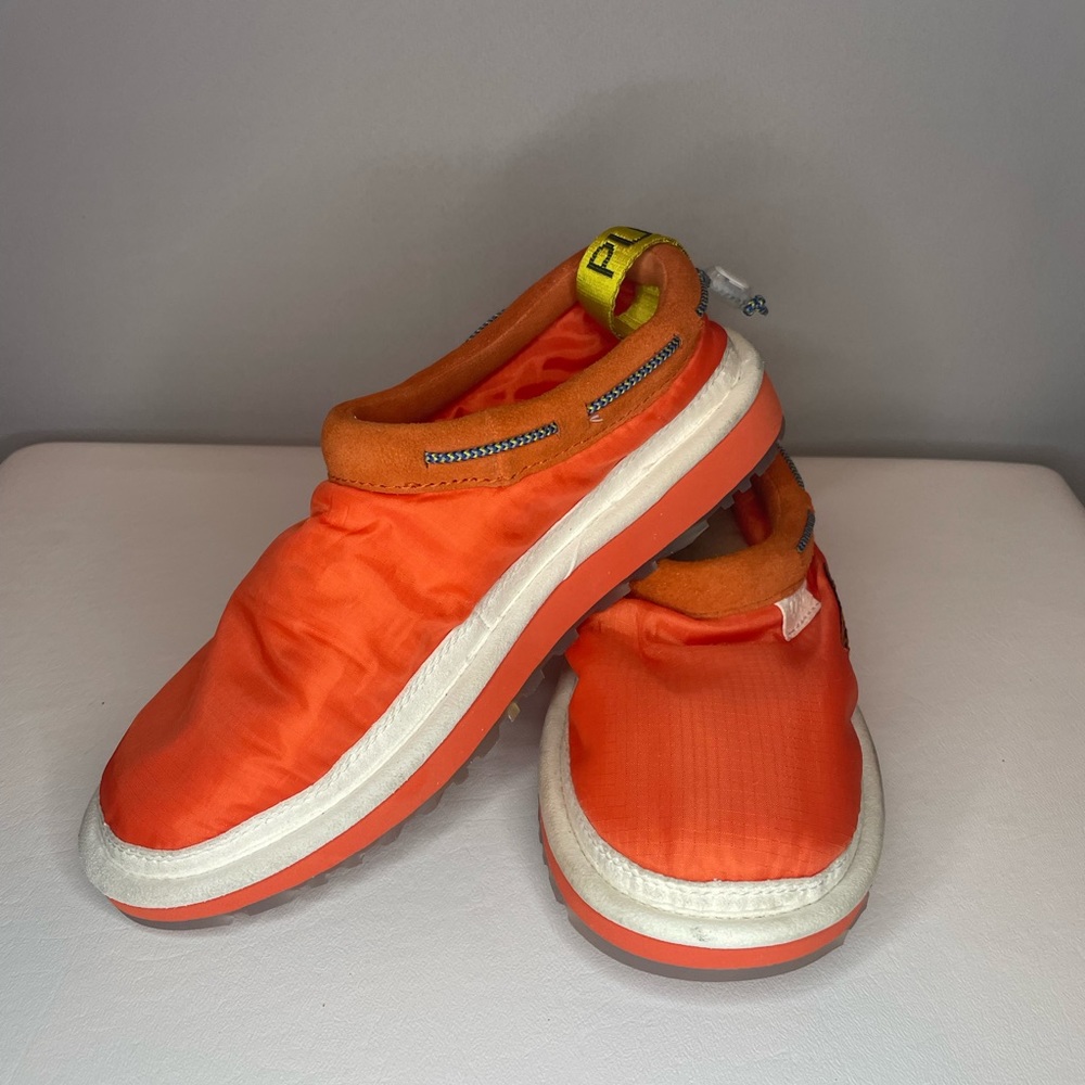 Mens SIZE 4 ORANGE UGG TASMAN X HERON PRESTON SLIPPERS LOAFERS